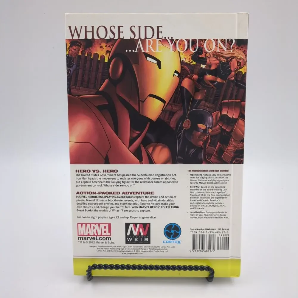 Marvel Civil War Heroic Roleplaying RPG Premium Event Book Margaret Weis